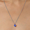 Dyrberg/Kern Ette Sapphire Blue Crystal Necklace, Silver