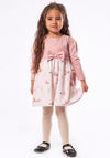 Ebita Girl Rose Print Dress & Bag Set, Pink