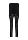 Elsewhere Senne Faux Leather Pattern Jersey Tregging, Black