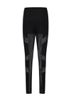 Elsewhere Senne Faux Leather Pattern Jersey Tregging, Black