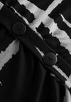Elsewhere Rio Round Neck Bold Print Top, Black