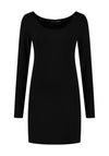 Elsewhere Kate Basic Long Jersey Top, Black