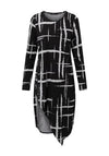 Elsewhere Araras Bold Print Midi Tunic Dress, Black