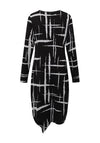 Elsewhere Araras Bold Print Midi Tunic Dress, Black