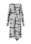 Elsewhere Araras Bold Print Midi Tunic Dress, Anthracite