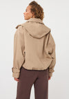 Esqualo Fleece Lined Hooded Jacket, Beige