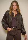 Esqualo Faux Leather Jacket, Brown