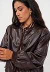 Esqualo Faux Leather Jacket, Brown