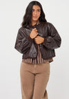 Esqualo Faux Leather Jacket, Brown