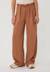 EsQualo Basic Casual With Belt Trousers, Tan