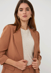EsQualo Three-Quarter Length Sleeve Blazer, Tan