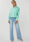 Esqualo Elastic Hem Cotton Shirt, Mint Green