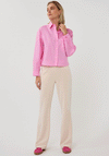 Esqualo Button up Cropped Shirt, Pink