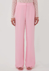 Esqualo Wide Leg Twill Trousers, Light Pink