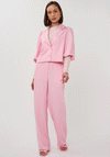 EsQualo Puffed Cropped Sleeve Blazer, Pink