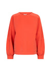 EsQualo Stitch Detail Round Neck Sweater, Coral