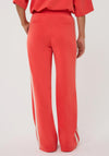 EsQualo Casual Striped Elasticated Waist Trousers, Coral