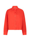EsQualo Button Up Front Collared Shirt, Red