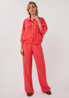 EsQualo Collared With Gold Button Detail Jacket, Coral