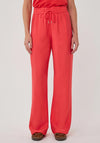 EsQualo Elasticated Waist Wide Leg Trousers, Coral