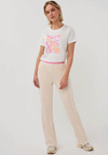 Esqualo Sequin Graphic Print T-Shirt, White
