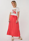 EsQualo Graphic Print With Sequin Detail, White