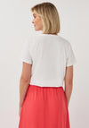 EsQualo Graphic Print With Sequin Detail, White