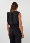Esqualo High Neck Sleeveless Top, Black