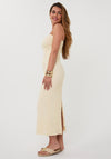 Esqualo Textured Midi Pencil Skirt, Cream