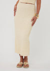 Esqualo Textured Midi Pencil Skirt, Cream