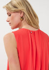 Esqualo High Neckline Midi Dress, Red