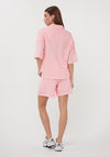 Esqualo Button-Down Striped Blouse, Pink and White