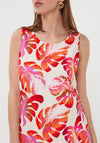 Esqualo Sleeveless Botanical Print Midi Dress, Cream Multi
