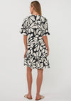 Esqualo Floral Print Embellished Mini Dress, Black