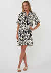 Esqualo Floral Print Embellished Mini Dress, Black