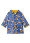 Hatley Baby Boy Construction Trucks Rain Jacket, Blue