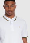 Farah Alvin Polo Shirt, White Multi