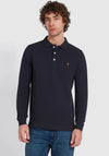 Farah Blanes Long Sleeve Polo Shirt, True Navy