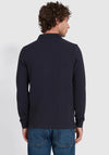 Farah Blanes Long Sleeve Polo Shirt, True Navy