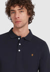 Farah Blanes Long Sleeve Polo Shirt, True Navy