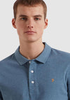 Farah Blanes Polo Shirt, Blue Tide Marl