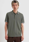 Farah Bowes Tipped Polo Shirt, Rosemary Green