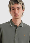 Farah Bowes Tipped Polo Shirt, Rosemary Green