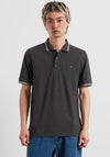 Farah Bowes Tipped Polo Shirt, Washed Black
