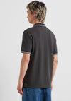 Farah Bowes Tipped Polo Shirt, Washed Black