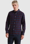 Farah Brewer Check Oxford Shirt, Bordeaux