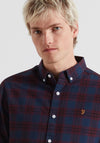 Farah Brewer Check Oxford Shirt, Bordeaux