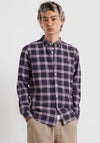 Farah Brewer Check Oxford Shirt, Deep Purple