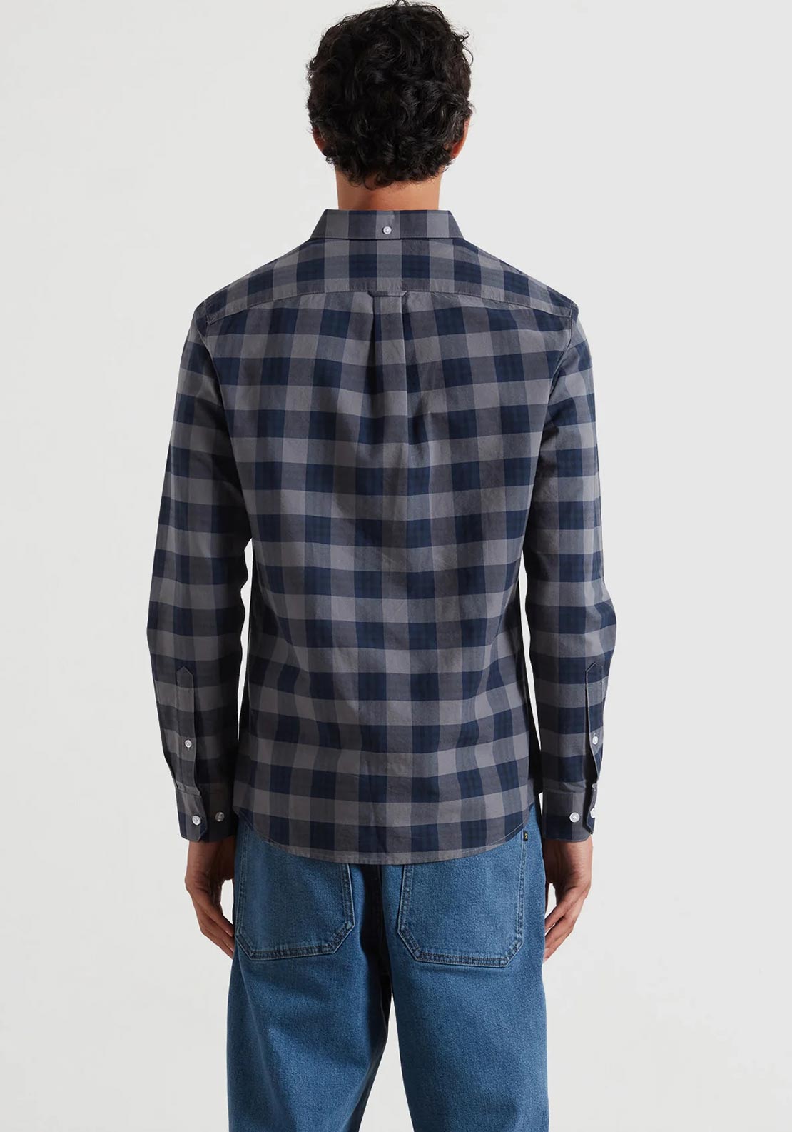 Farah Brewer Check Oxford Shirt, Grey