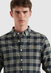 Farah Brewer Check Oxford Shirt, Tarragon Green
